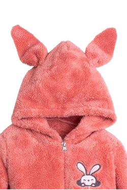 sevimli tavşan Unisex Fermuarlı Kışlık Bebek Uyku Tulumu bebek  Tulumu bebek Kostümü