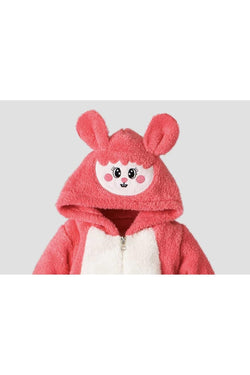 Kışlık tatlı peluş welsoft tulum kız bebek tulum