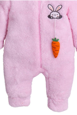 sevimli tavşan Unisex Fermuarlı Kışlık Bebek Uyku Tulumu bebek  Tulumu bebek Kostümü