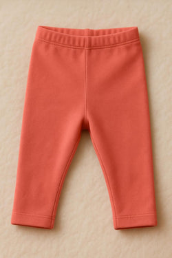 Unisex Bebek Düz Renkli Organik Kumaş Tayt İlkbahar Yazlık 3-12 Ay