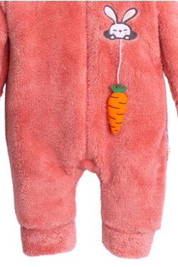 sevimli tavşan Unisex Fermuarlı Kışlık Bebek Uyku Tulumu bebek  Tulumu bebek Kostümü