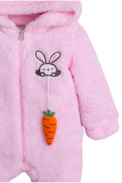 sevimli tavşan Unisex Fermuarlı Kışlık Bebek Uyku Tulumu bebek  Tulumu bebek Kostümü