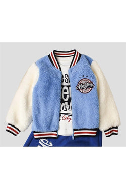 Kışlık tatlı peluş alt üst sweatshirt 3’lü bebek takım