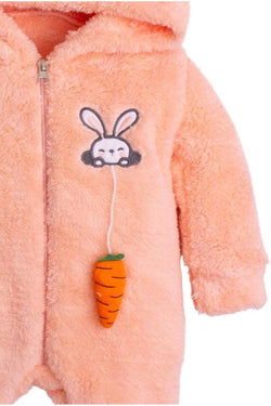 sevimli tavşan Unisex Fermuarlı Kışlık Bebek Uyku Tulumu bebek  Tulumu bebek Kostümü