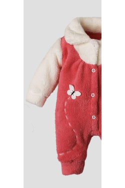 Kışlık tatlı peluş welsoft tulum kız bebek tulum