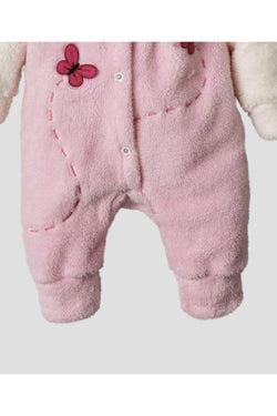Kışlık tatlı peluş welsoft tulum kız bebek tulum