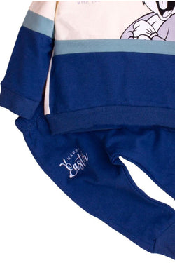 Pamuklu Bugs Bunny Baskılı Tatlı Unisex Bebek&çocuk 2'li Alt Üst Eşofman Takım