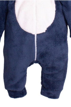 Kışlık Tatlı Peluş Kapüşonlu Ayıcık Nakışlı Bebek Çocuk Welsoft Tulum