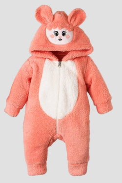 Kışlık tatlı peluş welsoft tulum kız bebek tulum