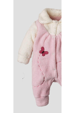 Kışlık tatlı peluş welsoft tulum kız bebek tulum